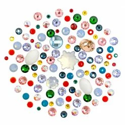 Daily Charme Swarovski Fun Holiday Flatback Crystal Value Mix Nail Crystals