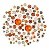 Daily Charme Swarovski Orange Round Flatback Crystal Value Mix Nail Crystals