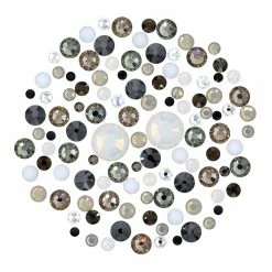 Daily Charme Nail Crystals Swarovski Neutral Round Flatback Crystal Value Mix