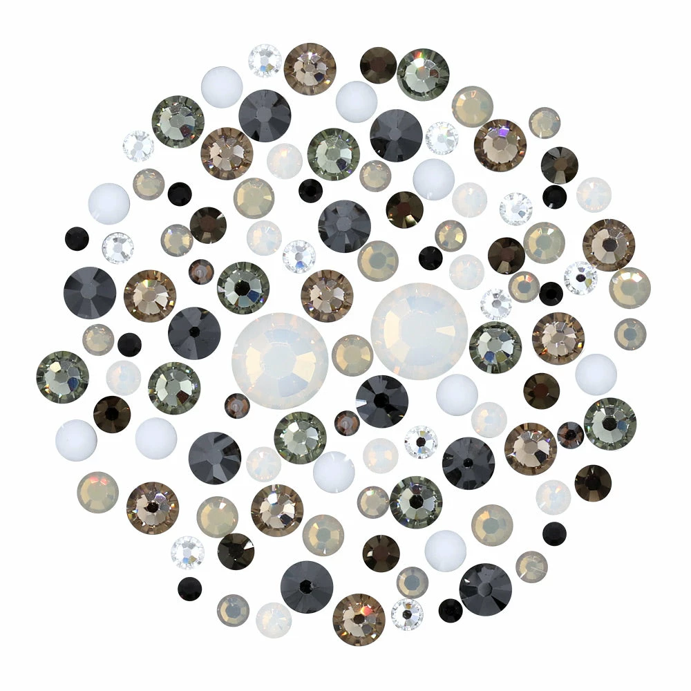 Daily Charme Nail Crystals Swarovski Neutral Round Flatback Crystal Value Mix 1 Daily Charme Nail Crystals Swarovski Neutral Round Flatback Crystal Value Mix