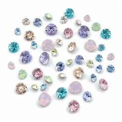 Daily Charme Nail Crystals Swarovski Pastel Chaton Pointed Back Crystal Value Mix