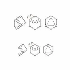 Daily Charme Nail Crystals Swarovski Cube Rhinestone / Light Rose