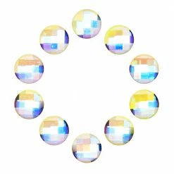 Daily Charme Swarovski Chessboard Circle Flatback Rhinestone / Crystal AB