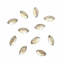 Daily Charme Swarovski Navette Flatback Rhinestone / Golden Shadow