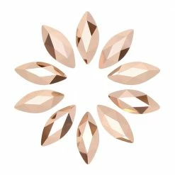 Daily Charme Swarovski Marquise Flatback Rhinestone / Rose Gold Nail Crystals