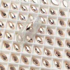 Daily Charme Swarovski Marquise Flatback Rhinestone / Rose Gold Nail Crystals