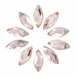 Daily Charme Nail Crystals Swarovski Marquise Flatback Rhinestone / Vintage Rose