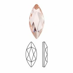 Daily Charme Nail Crystals Swarovski Marquise Flatback Rhinestone / Vintage Rose