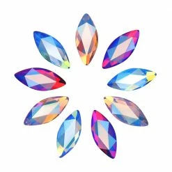 Daily Charme Best Sellers Swarovski Marquise Flatback Crystal Shimmer Mix