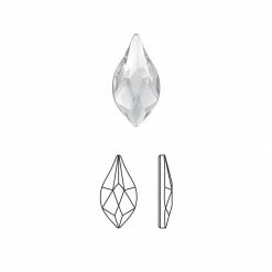Daily Charme Swarovski Flame Flatback Rhinestone / Clear Wedding Season