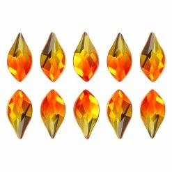 Daily Charme Swarovski Flame Flatback Rhinestone / Fire Opal