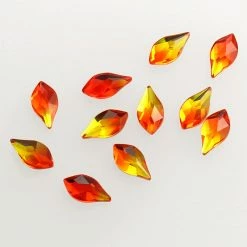 Daily Charme Swarovski Flame Flatback Rhinestone / Fire Opal