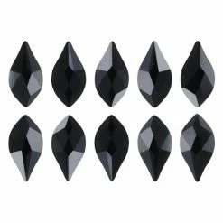 Daily Charme Swarovski Flame Flatback Rhinestone / Jet Black Nail Crystals