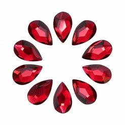 Daily Charme Swarovski Pear Shape Flatback Rhinestone / Scarlet