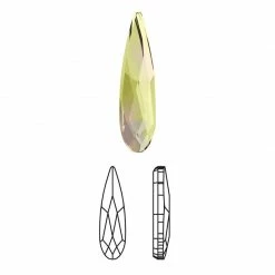 Daily Charme Nail Crystals Swarovski Raindrop Flatback Rhinestone / Luminous Green