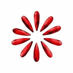 Daily Charme Swarovski Raindrop Flatback Rhinestone / Light Siam Nail Crystals