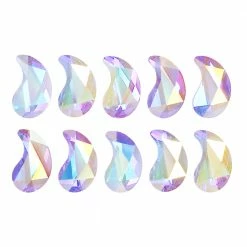 Daily Charme Nail Crystals Swarovski Paisley Y Flatback Rhinestone / Crystal AB