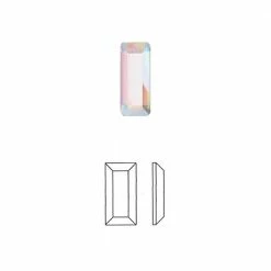 Daily Charme Nail Crystals Swarovski Baguette Flatback Rhinestone / Crystal AB