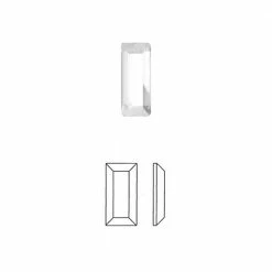 Daily Charme Swarovski Baguette Flatback Rhinestone / Clear Wedding Season