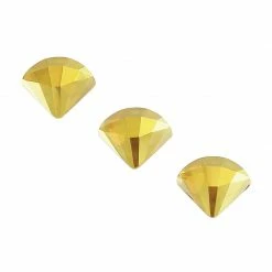 Daily Charme Nail Crystals Swarovski Fan Flatback Rhinestone / Crystal Metallic Sunshine