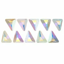 Daily Charme Swarovski Triangle Beta Flatback Rhinestone / Crystal AB