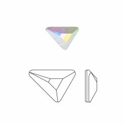 Daily Charme Swarovski Triangle Beta Flatback Rhinestone / Crystal AB