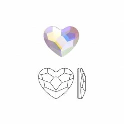 Daily Charme Swarovski Heart Flatback Rhinestone / Crystal AB