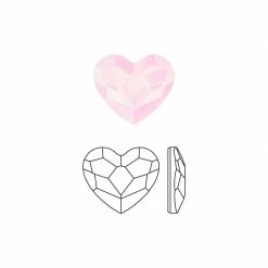Daily Charme Nail Crystals Swarovski Heart Flatback Rhinestone / Rosaline