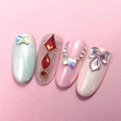 Daily Charme Nail Crystals Swarovski Heart Flatback Rhinestone / Rosaline