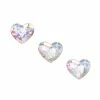 Daily Charme Swarovski Heart Flatback Rhinestone / White Patina Nail Crystals