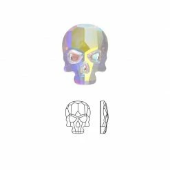 Daily Charme Swarovski Skull Flatback Rhinestone / Crystal AB Best Sellers