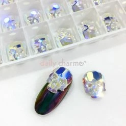 Daily Charme Swarovski Skull Flatback Rhinestone / Crystal AB Best Sellers