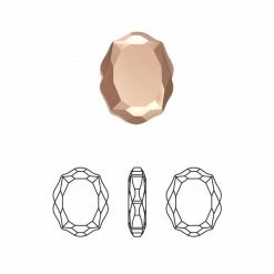 Daily Charme Swarovski Baroque Mirror Flackback Rhinestone / Rose Gold Nail Crystals