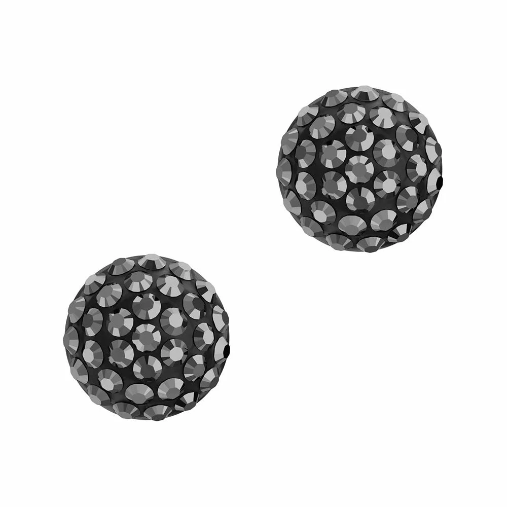 Swarovski Cabochon Pave Flatback / Black / Jet Hematite Charms 1 Swarovski Cabochon Pave Flatback / Black / Jet Hematite Charms