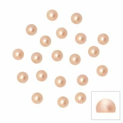 Daily Charme Nail Crystals Swarovski 3/4 Round Flatback Pearl / Rose Gold