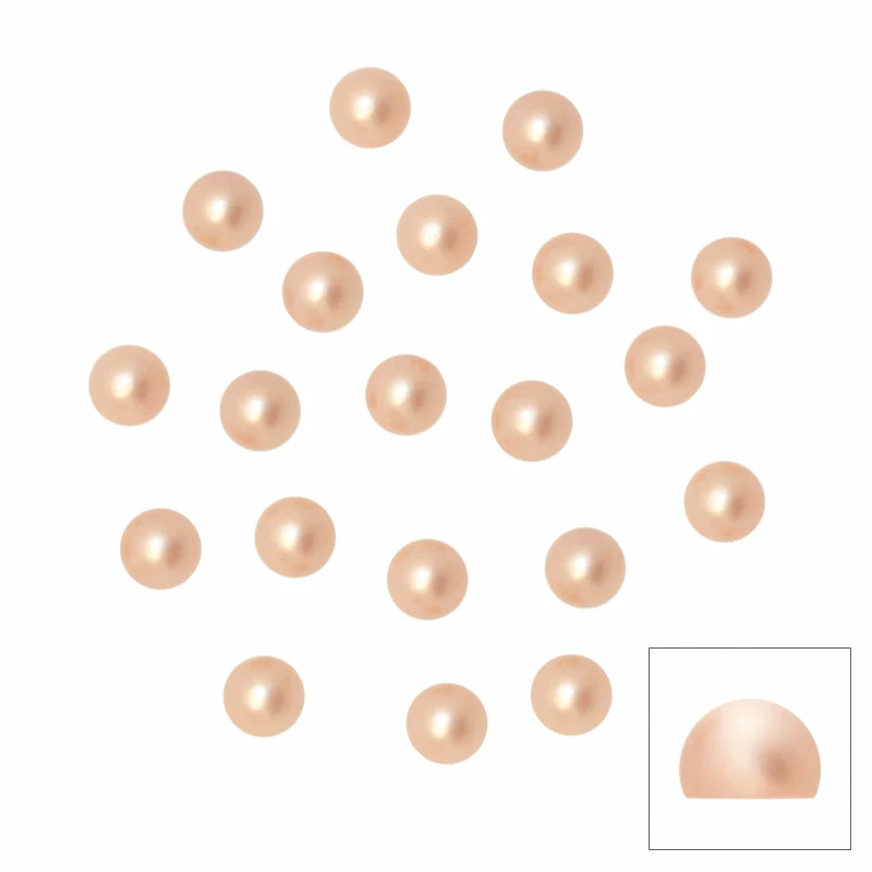Daily Charme Nail Crystals Swarovski 3/4 Round Flatback Pearl / Rose Gold 1 Daily Charme Nail Crystals Swarovski 3/4 Round Flatback Pearl / Rose Gold