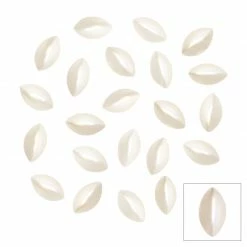 Daily Charme Nail Crystals Swarovski Navette Flatback Pearl / Cream