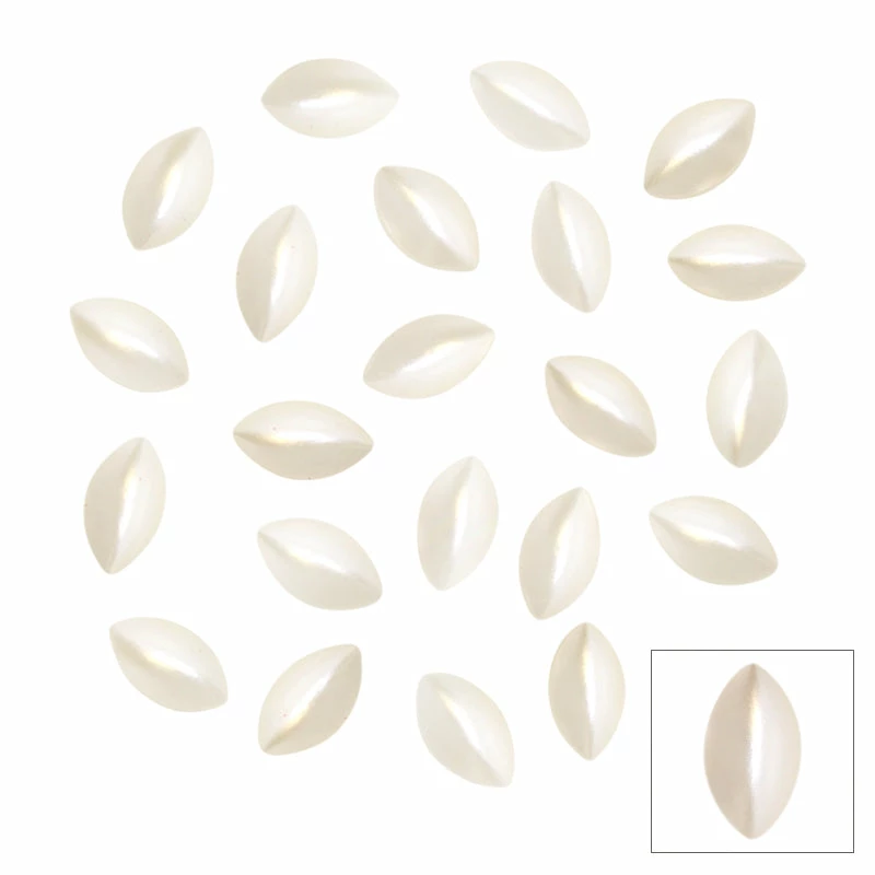 Daily Charme Nail Crystals Swarovski Navette Flatback Pearl / Cream 1 Daily Charme Nail Crystals Swarovski Navette Flatback Pearl / Cream