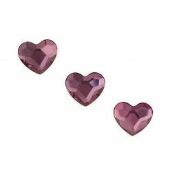 Daily Charme Swarovski Heart Flatback Rhinestone / Antique Pink Nail Crystals