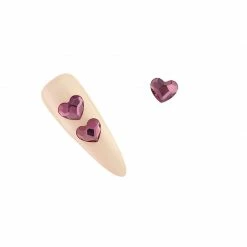 Daily Charme Swarovski Heart Flatback Rhinestone / Antique Pink Nail Crystals