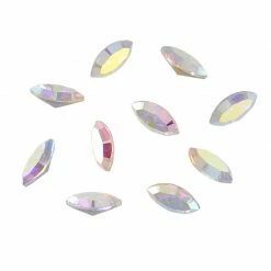 Daily Charme Nail Crystals Swarovski Navette Fancy Pointed Back Rhinestone / Crystal AB