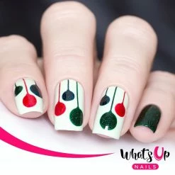 Whats Up Nails / Festive Globes Stencils