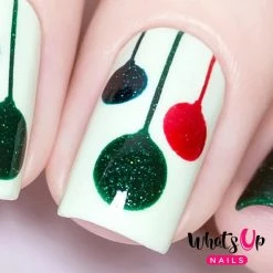 Whats Up Nails / Festive Globes Stencils