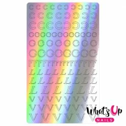 Whats Up Nails Vinyl Sticker / Designer Luxury / Holographic Silver Nail Art