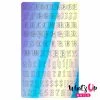 Whats Up Nails Nail Art Vinyl Sticker / Blackletter Alphabet / Aurora Blue