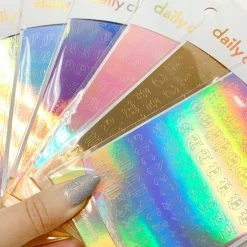 Whats Up Nails Vinyl Sticker / Blackletter Alphabet / Chameleon Purple Nail Art