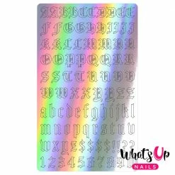 Whats Up Nails Vinyl Sticker / Blackletter Alphabet / Holographic Silver Best Sellers