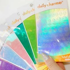 Whats Up Nails Vinyl Sticker / Botanical Garden / Holographic Silver Summer Nails