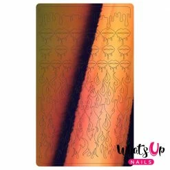 Whats Up Nails Vinyl Sticker / Dripping Flames / Chameleon Orange Summer Nails