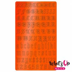 Whats Up Nails Summer Nails Vinyl Sticker / Blackletter Alphabet / Neon Trio